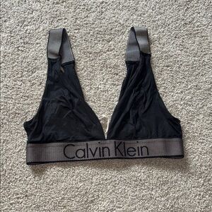 Calvin Klein Black and Gray Bralette